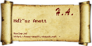 Hász Anett névjegykártya